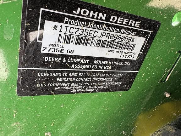Image of John Deere Z735E equipment image 4