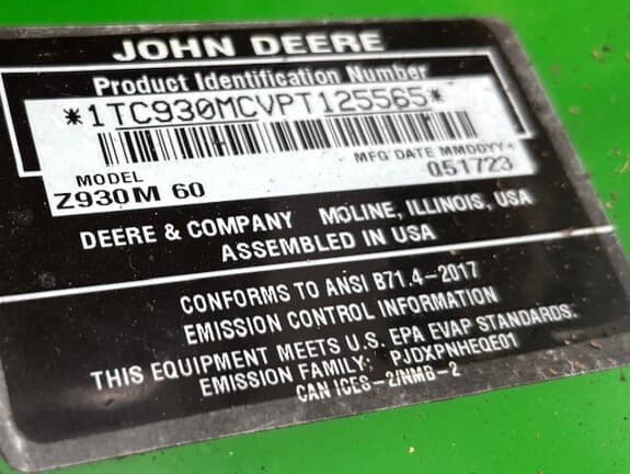 Image of John Deere Z930M equipment image 4
