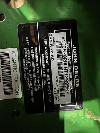 Image of John Deere Z970R equipment image 2