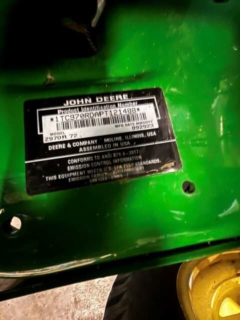 Image of John Deere Z970R Image 1