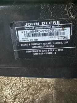 Image of John Deere Z994R equipment image 4