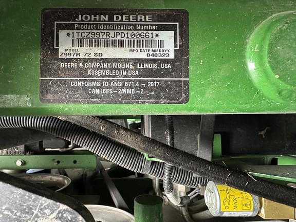 Image of John Deere Z997R equipment image 1