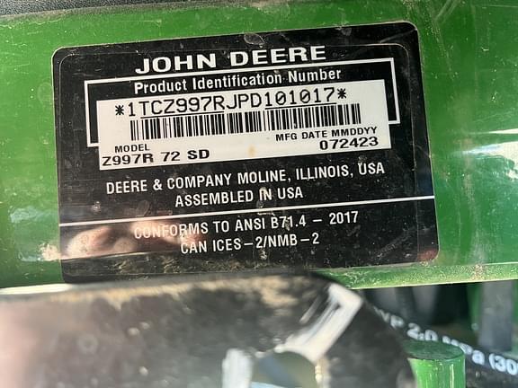 Image of John Deere Z997R Primary image