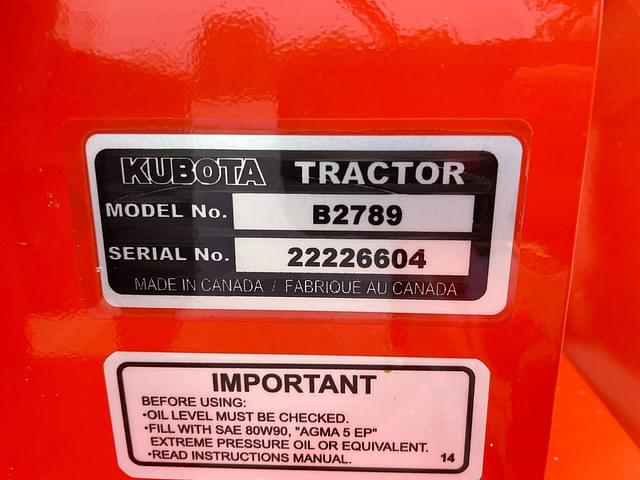 Image of Kubota B2789 equipment image 4