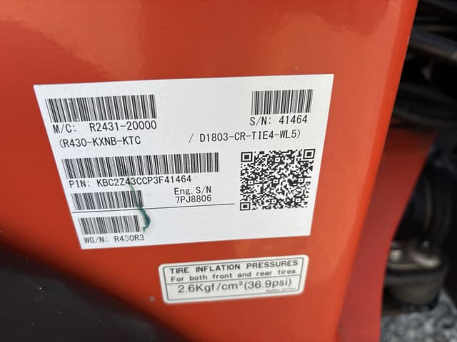 Image of Kubota R430 equipment image 2