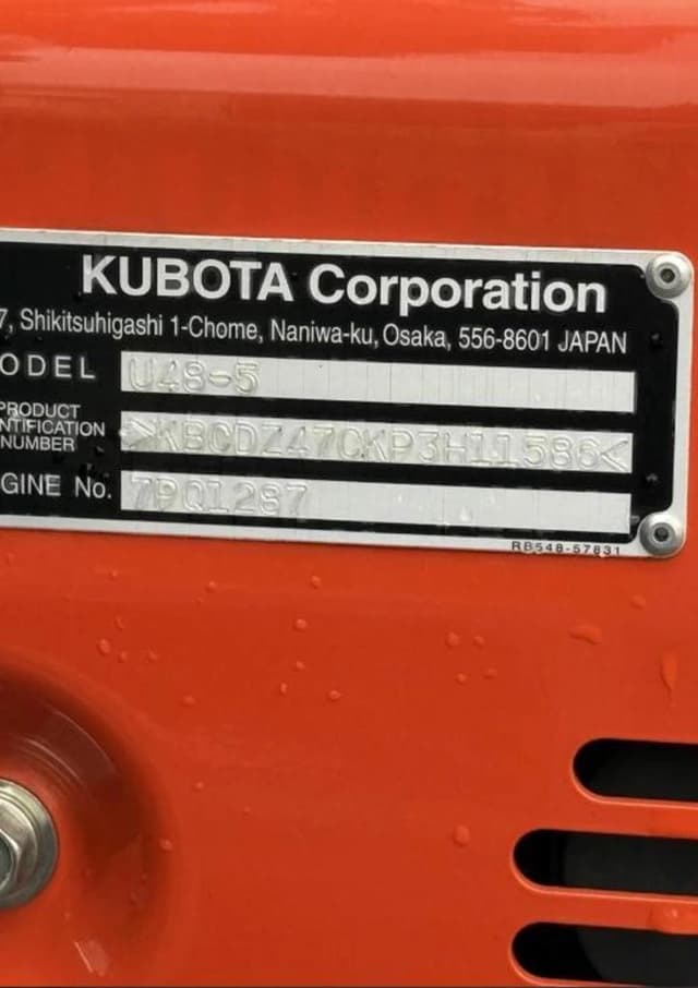 Image of Kubota U48-5 equipment image 4