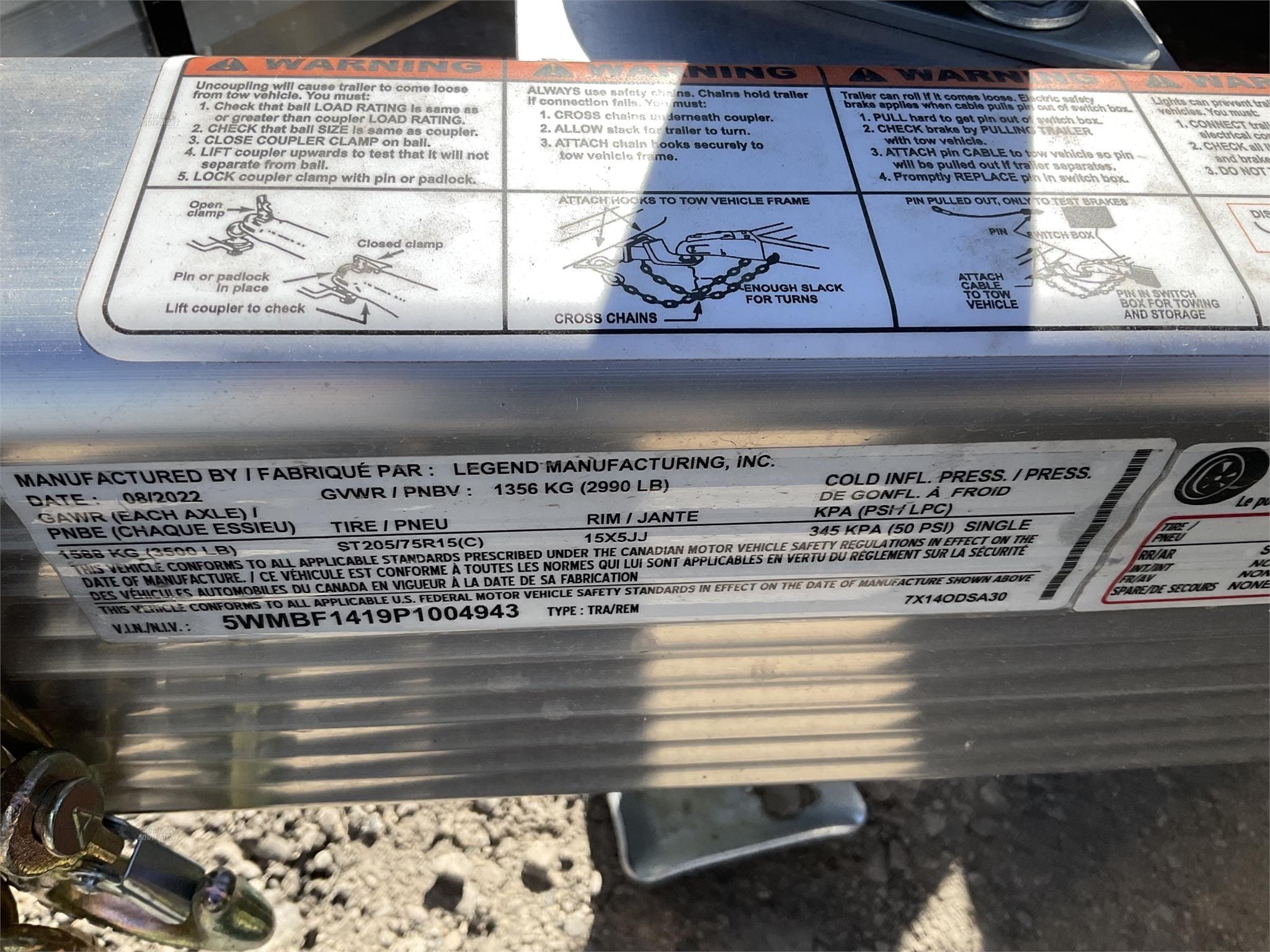 2023 Legend 7X14ODSA30AB Equipment Image0