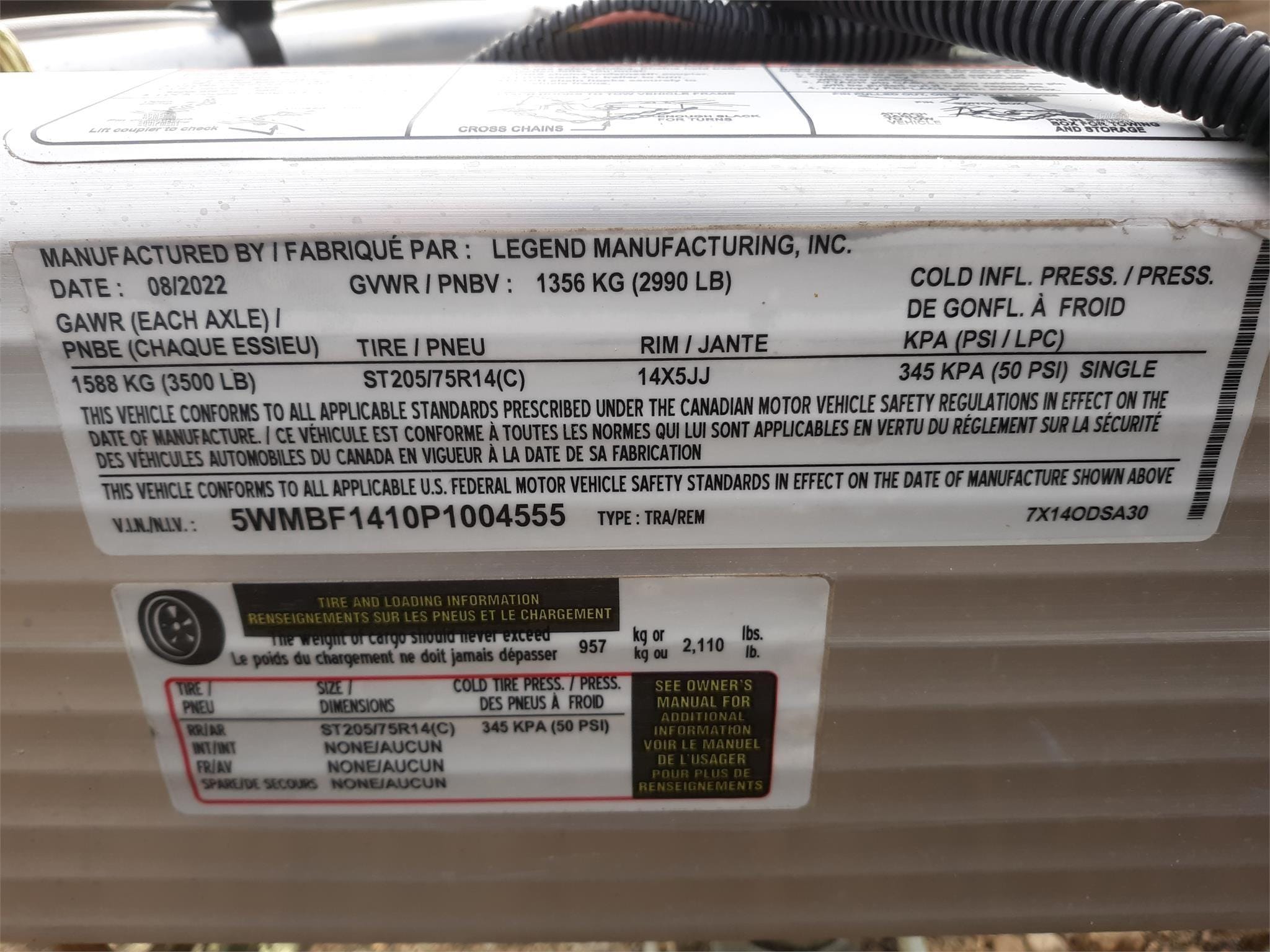 2023 Legend 7X14ODSA30 Equipment Image0