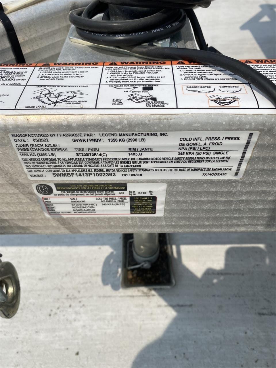 2023 Legend 7X14ODSA30 Equipment Image0