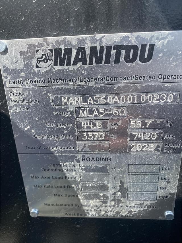 Image of Manitou MLA 5-60H-Z equipment image 4