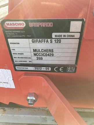 Image of Maschio Giraffa S 120 equipment image 1