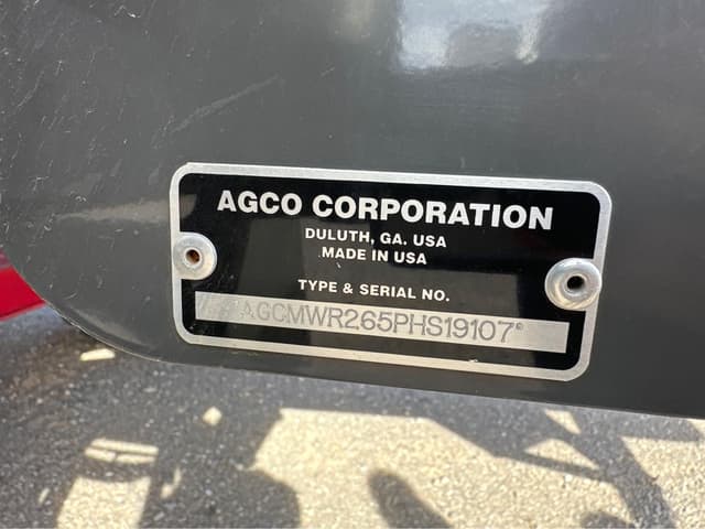 Image of Massey Ferguson WR265 equipment image 2