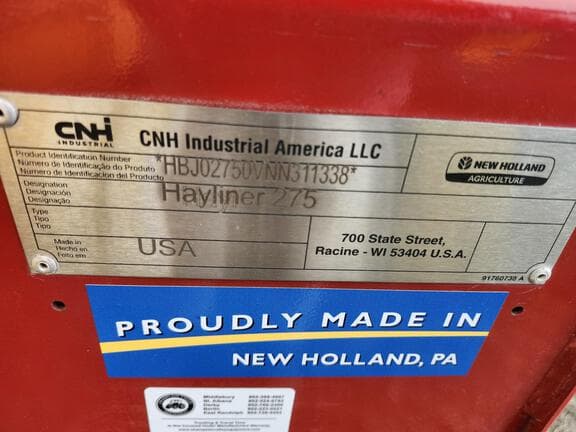 Image of New Holland 275 equipment image 2