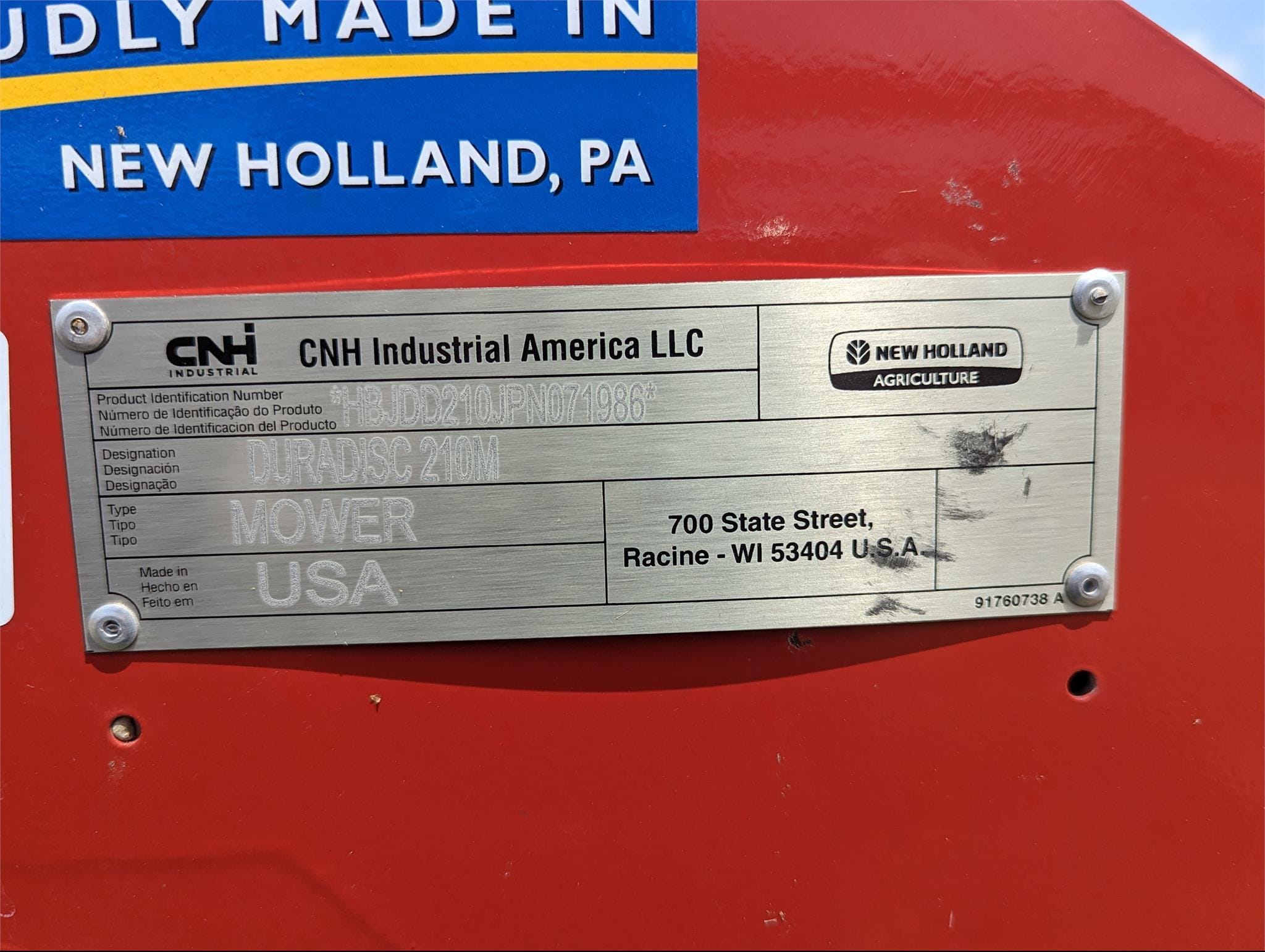 2023 New Holland Duradisc 210M Equipment Image0