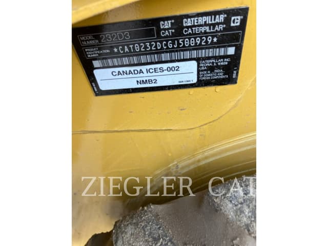 Image of Caterpillar 232D3 equipment image 4