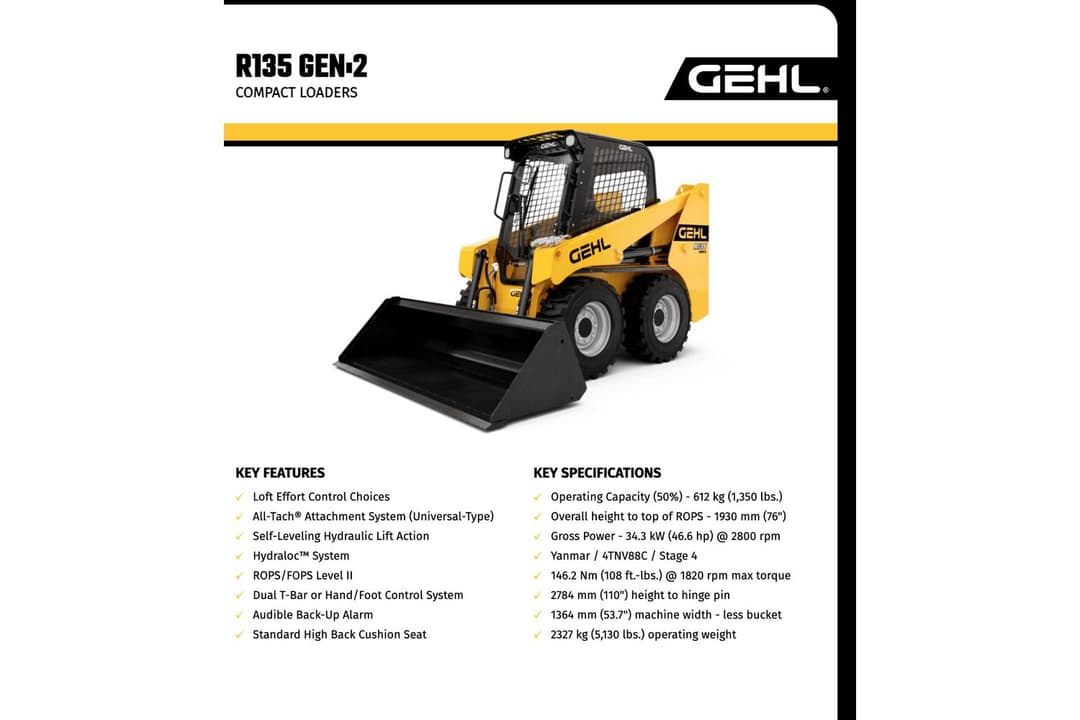 Image of Gehl R135 Image 1