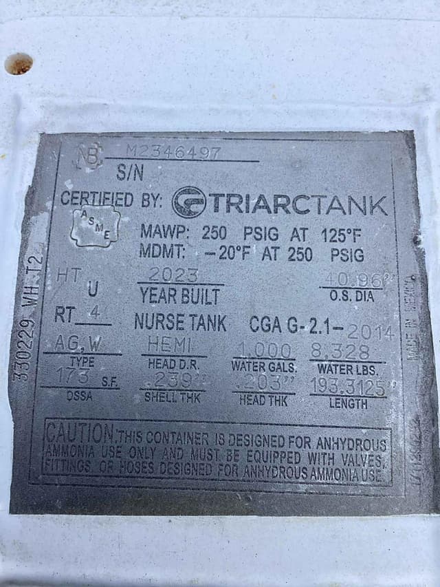 Image of Triarc NH3 Tank  equipment image 2