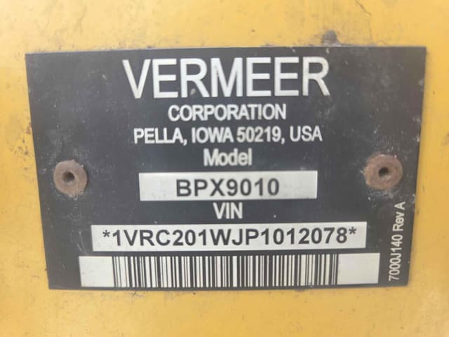 Image of Vermeer BPX9010 equipment image 1