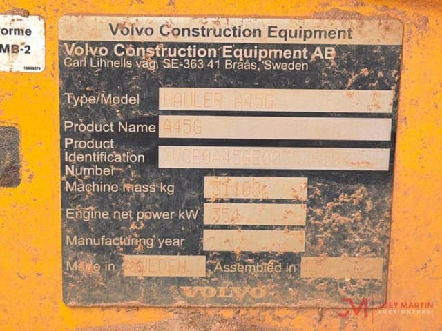 Image of Volvo A45G equipment image 4