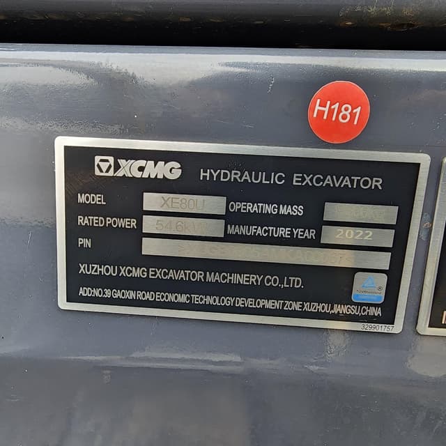Image of XCMG XE80U equipment image 3
