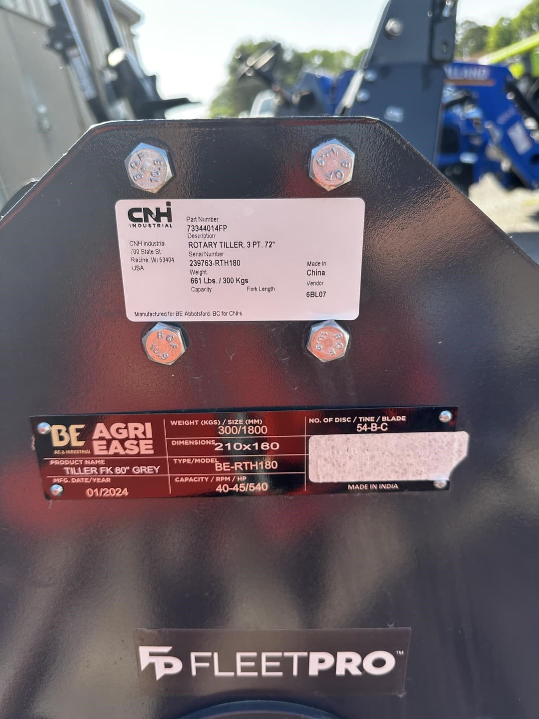 Image of Agri Ease BE-RTH180 Image 1