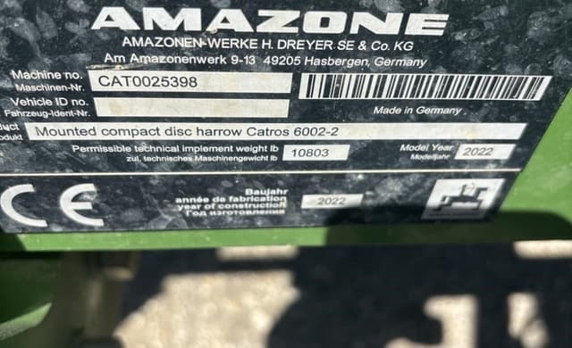 Image of Amazone Catros+ 6002-2 equipment image 4