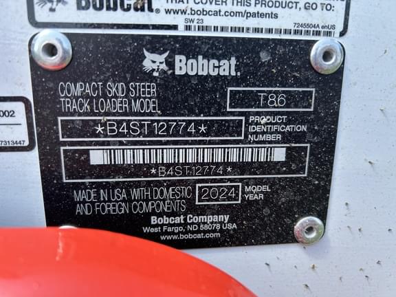 Image of Bobcat T86 equipment image 4