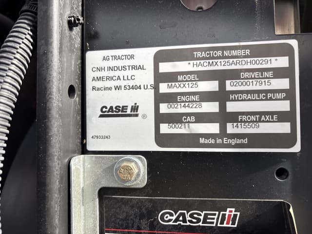 Image of Case IH Maxxum 125 equipment image 2