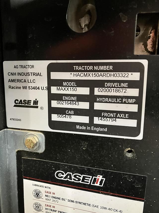Image of Case IH Maxxum 150 equipment image 1