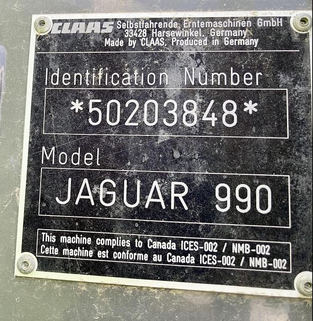 Image of CLAAS Jaguar 990 equipment image 4