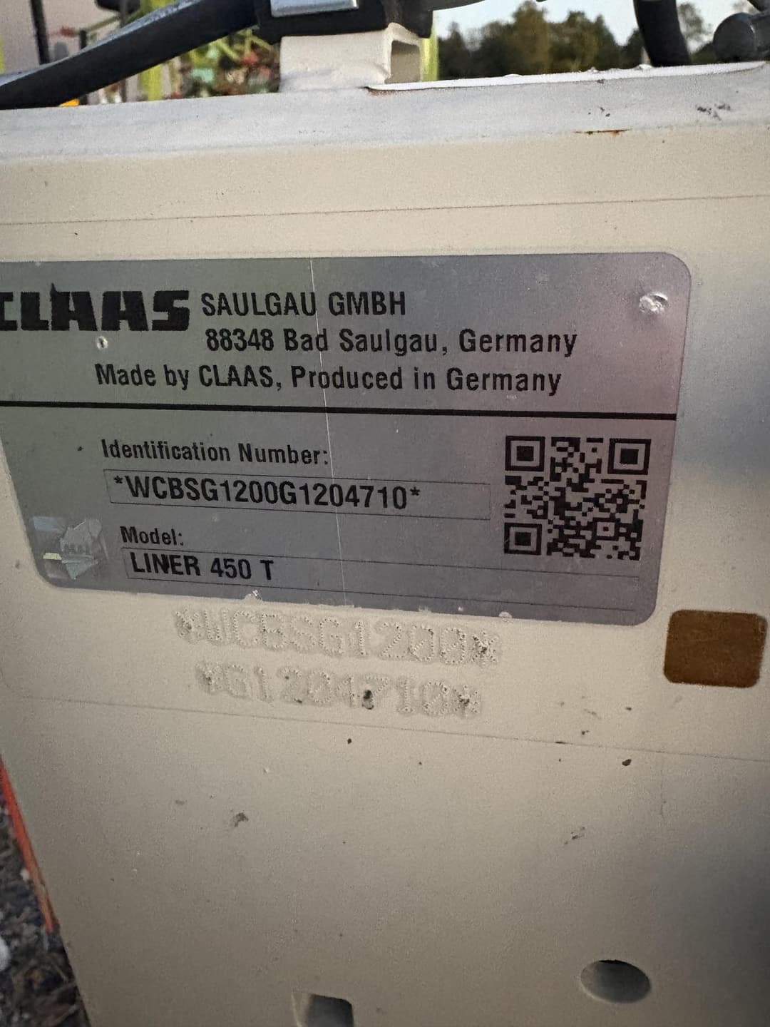 Image of CLAAS Liner 450T Image 1