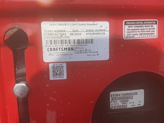 Image of Craftsman Z5400 equipment image 4