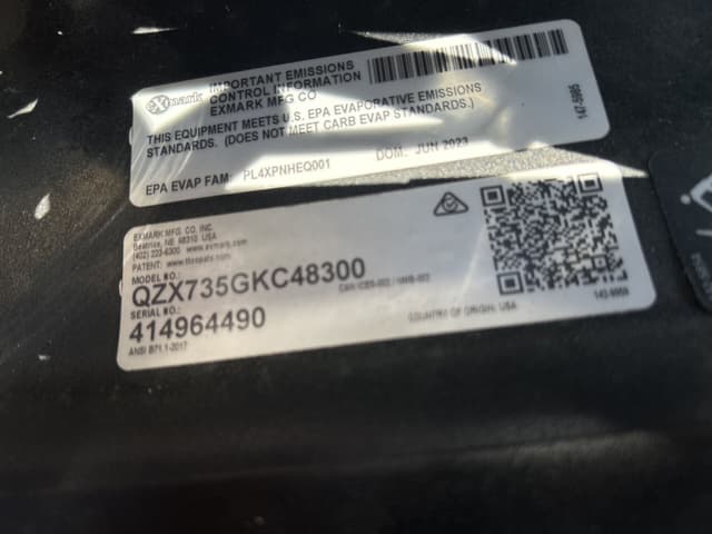 Image of Exmark QZX735GKC48300 equipment image 4