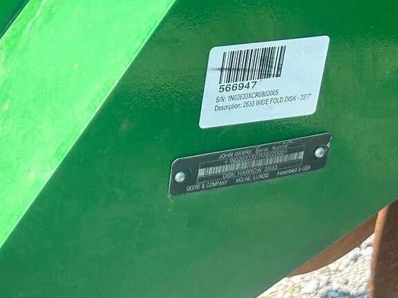 Image of John Deere 2633 equipment image 1