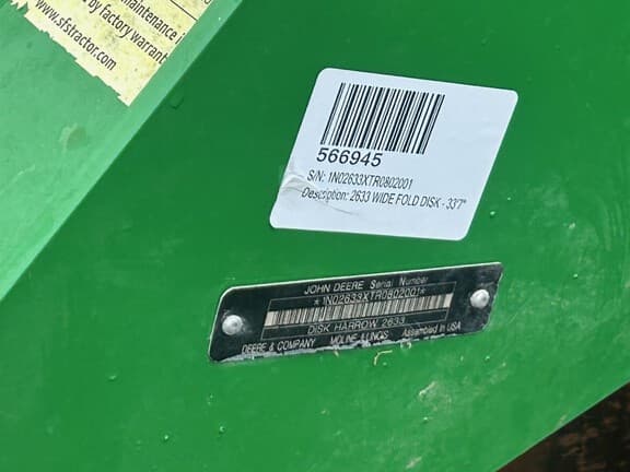 Image of John Deere 2633 equipment image 1