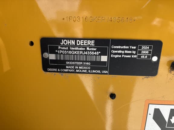 Image of John Deere 316GR equipment image 2