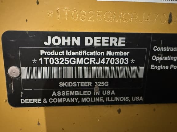 Image of John Deere 325G equipment image 4