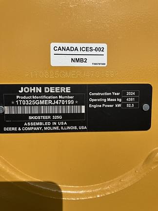 Image of John Deere 325G equipment image 1