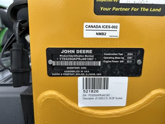 Image of John Deere 325G equipment image 3