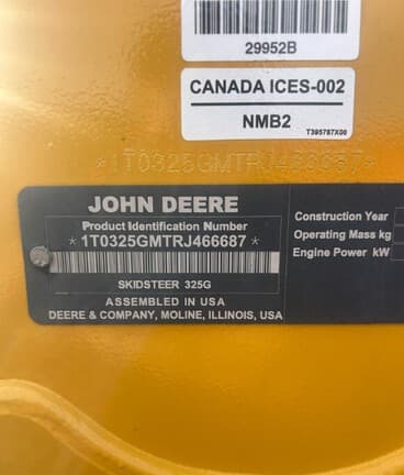 Image of John Deere 325G equipment image 4