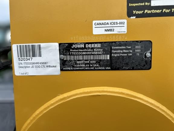 Image of John Deere 333G equipment image 3