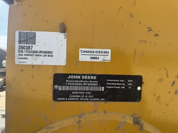 Image of John Deere 333G equipment image 3