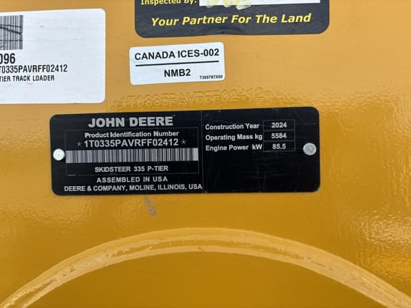 Image of John Deere 335P equipment image 1