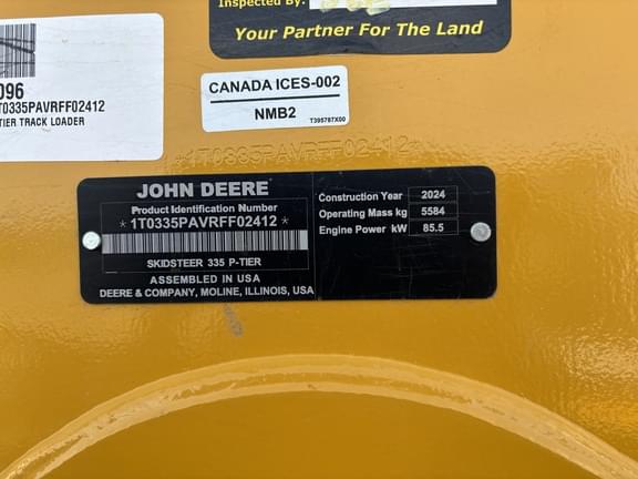 Image of John Deere 335P equipment image 1