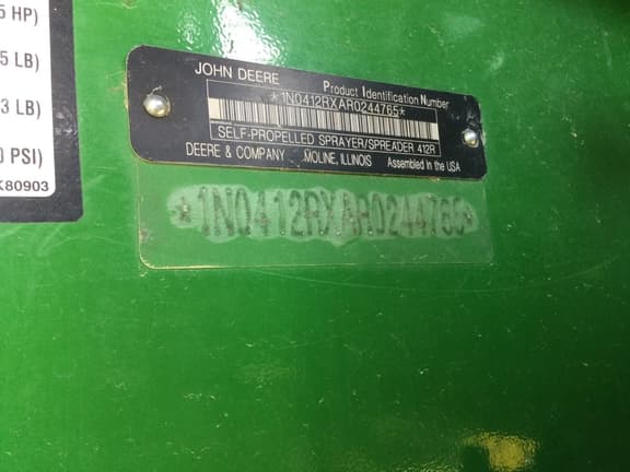 Image of John Deere 412R equipment image 1