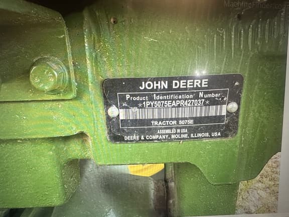 Image of John Deere 5075E equipment image 3