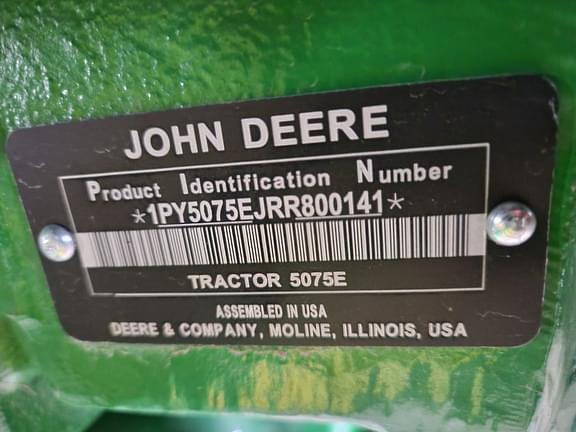 Image of John Deere 5075E equipment image 1