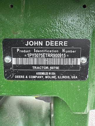 Image of John Deere 5075E equipment image 3