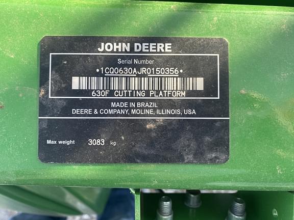 Image of John Deere 630F equipment image 3