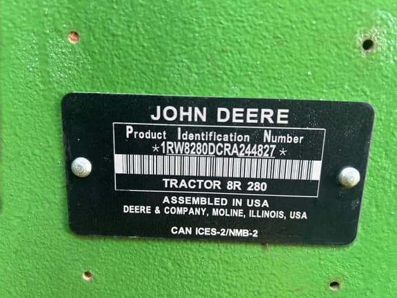 Image of John Deere 8R 280 equipment image 1